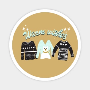 Christmas sweater warm wishes Magnet